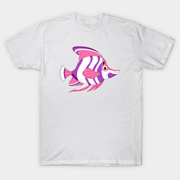 Cute Cartoon Tropical Fish T-Shirt by markmurphycreative